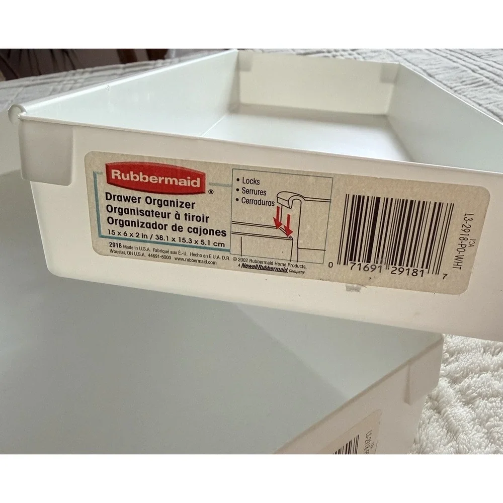 Rubbermaid Vintage Interlocking Drawer Vintage Organizers 2918 15x6x2 Lot Of 2